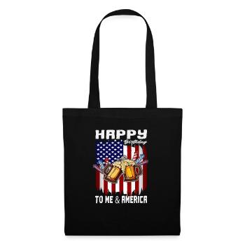 4th Of July Happy Birthday America Patriotic US - Tote Bag - black - Front