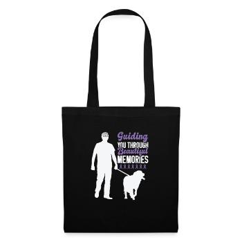 Sensibilisation à la maladie d’Alzheimer Pet Purple Ribbon Pattes - Sac en tissu - noir - Devant