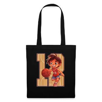 Anniversaire de basketball - Garçon de 12 ans - - Sac en tissu - noir - Devant