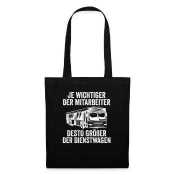 Bus Busfahrer - Stoffbeutel - Schwarz - Vorne