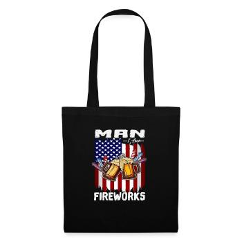 4th Of July Party Man I Love Fireworks American - Sac en tissu - noir - Devant