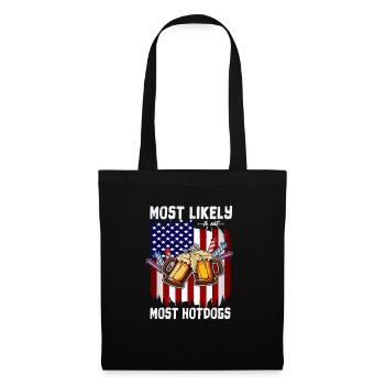 4th Of July Party Most Likely To Eat Hotdogs - Tote Bag - black - Front
