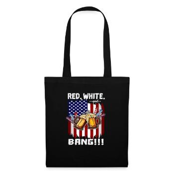 Happy 4th Of July Party Red White And Bang USA - Stoffbeutel - Schwarz - Vorne
