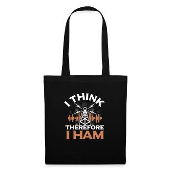 I Think Therefore I Ham Radio Signal Antenna Netwo - Tote Bag - black - Front
