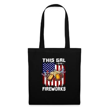 4th of July This Gal Loves Fireworks USA Proud - Sac en tissu - noir - Devant