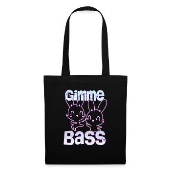 Soirée rave dansante de lapins - Sac en tissu - noir - Devant