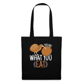 You Are What You Eat Kiwi - Stoffbeutel - Schwarz - Vorne