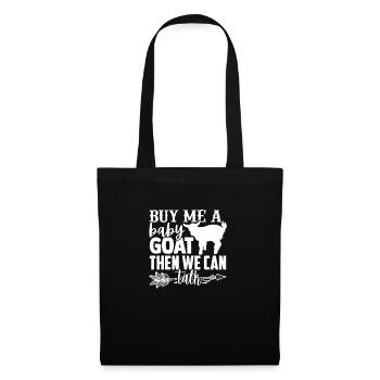 Amoureux des chèvres Dire Hommes Femmes Chèvres Citation - Sac en tissu - noir - Devant