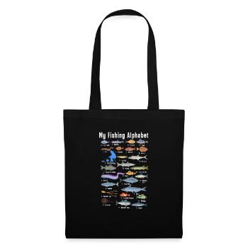 My Fishing Alphabet Fisherman Angling Fish - Tote Bag - black - Front