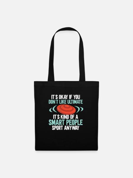 Ultimate Frisbee Throwing Disc - Tote Bag - black
