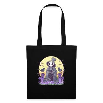 Pastell Goth Niedliches Todes-Sensenmann-Skelett - Stoffbeutel - Schwarz - Vorne