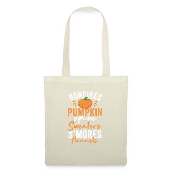 Feu de camp Citrouille Spice Pull S’mores Flanelle - Sac en tissu - nature - Devant