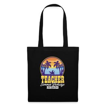Professeur d’école Recharge d’été requise Été - Sac en tissu - noir - Devant
