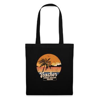Funny Last Day Of School Teacher Summer Recharge - Stoffbeutel - Schwarz - Vorne