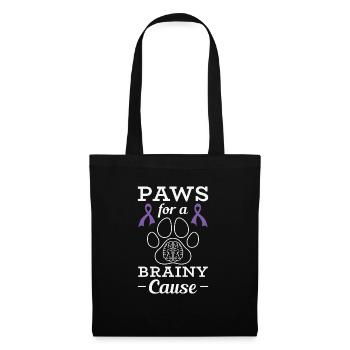 Alzheimer's Awareness Pet Purple Ribbon Paws - Tote Bag - black - Front