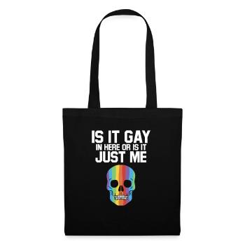 Is It Gay Here Proud LGBTQ Ally Rainbow Gay Pride - Tote Bag - black - Front