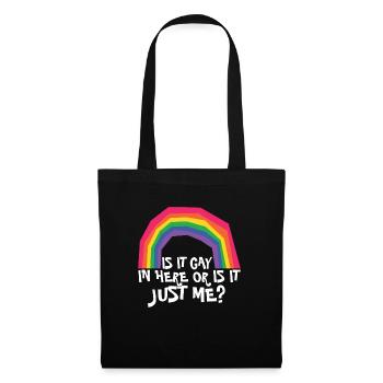 LGBTQ Proud Ally Trans Gay Pride Is It Gay Here - Tote Bag - black - Front