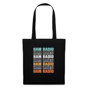 Réseau de signaux rétro Opérateur amateur Radio amateur - Sac en tissu - noir - Devant