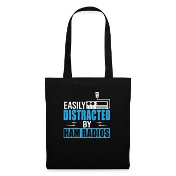 Easily Distracted By Ham Radios Amateur Operator R - Tote Bag - black - Front