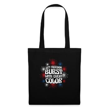 USA Independence Patriotic American Flag Fireworks - Tote Bag - black - Front