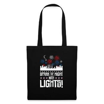 USA Independence Patriotic American Flag Fireworks - Tote Bag - black - Front