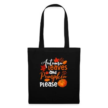 Autumn Leaves and Pumpkins Please Leaf Hello - Tote Bag - black - Front