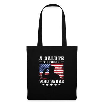 USA Independence Military Heroes Soldier Freedom - Tote Bag - black - Front