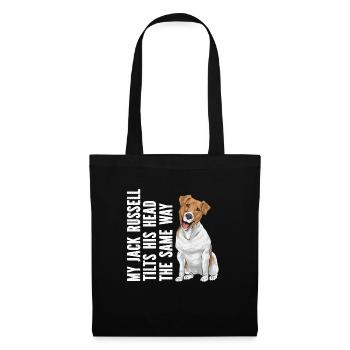 Jack Russell Terrier - Sac en tissu - noir - Devant