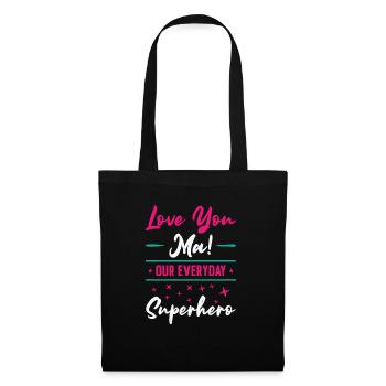 Mothers Day Super Mom Superhero Grandma Heroine - Tote Bag - black - Front