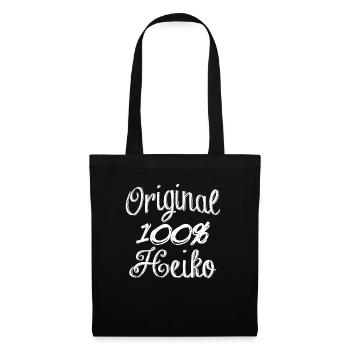 Original 100% Heiko - Stoffbeutel - Schwarz - Vorne