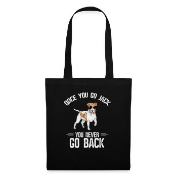 Jack Russell Terrier - Sac en tissu - noir - Devant