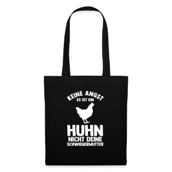 Huhn Landwirt Bauernhof Hühner - Stoffbeutel - Schwarz - Vorne