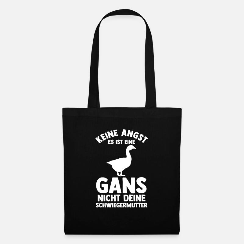 Gans Gänse - Stoffbeutel - Schwarz
