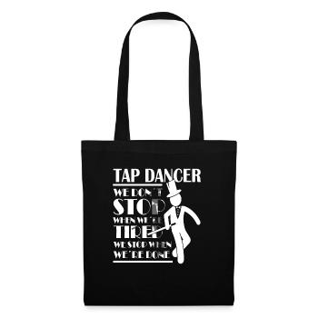 Tap Dance - Clogging Dance - Funny Tap Dancing - Stoffbeutel - Schwarz - Vorne