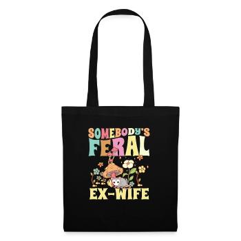 Somebody's Feral Ex-Wife Opossum Mushroom Floral - Tote Bag - black - Front