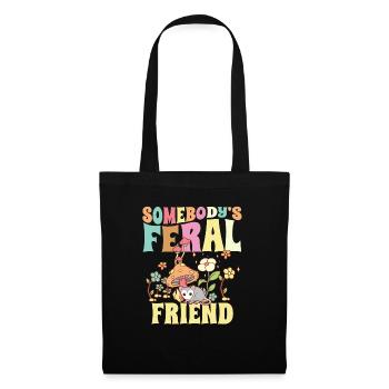 Somebody's Feral Friend Wild Bestie Opossum - Tote Bag - black - Front