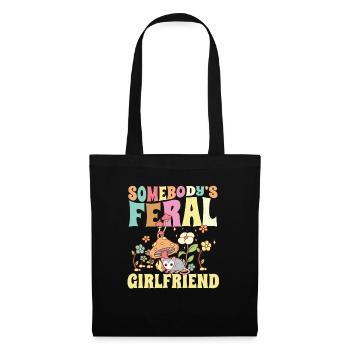 Somebody's Feral Girlfriend Wild Opossum Groovy - Tote Bag - black - Front