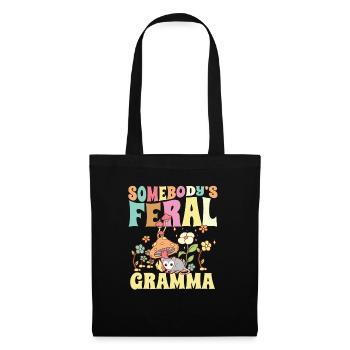 Somebody’s Feral Gramma Wild Grandma Opossum - Sac en tissu - noir - Devant