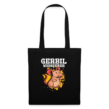 Rennmaus Maus Geschenk - Stoffbeutel - Schwarz - Vorne