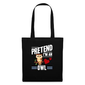 Birds Of Prey Nocturnal Pretend I'm An Owl Ornitho - Tote Bag - black - Front
