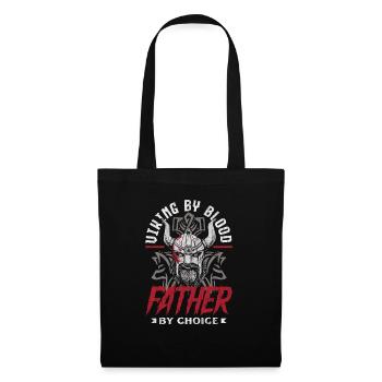 Viking by Blood, Father by Choice Father's Day - Stoffbeutel - Schwarz - Vorne