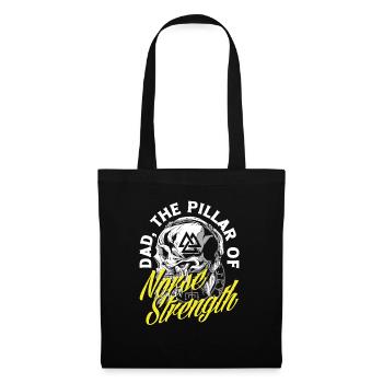 Dad the Pillar of Norse Strength Father's Day - Tote Bag - black - Front