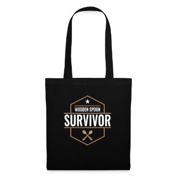 Wooden Spoon Survivor I Survived Wooden Spoon - Stoffbeutel - Schwarz - Vorne