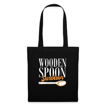 Drôle italien Meme Parenting Mom Joke Wooden - Sac en tissu - noir - Devant