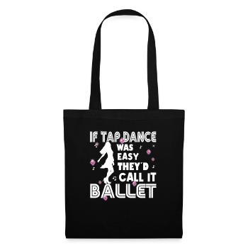 Tap Dance - Clogging Dance - Funny Tap Dancing - Stoffbeutel - Schwarz - Vorne