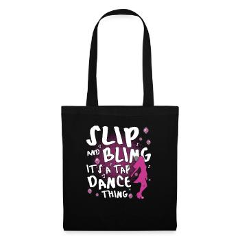 Tap Dance Queen - Funny Tap Dancing - Stoffbeutel - Schwarz - Vorne