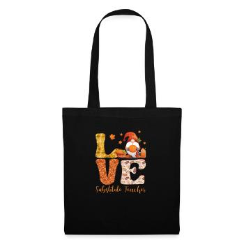 Substitute Teacher Autumn Autumn Love Gnome Lover - Tote Bag - black - Front