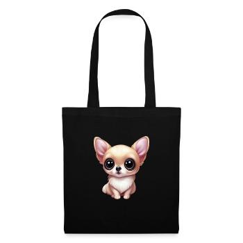 Entzückende Chihuahua-Liebe - Stoffbeutel - Schwarz - Vorne