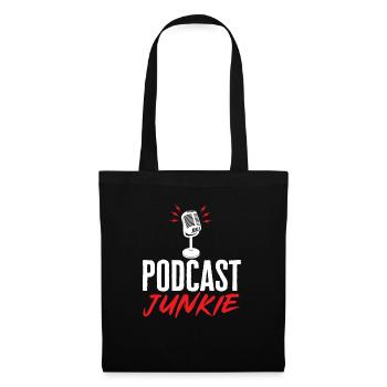Podcasteur Podcast - Sac en tissu - noir - Devant