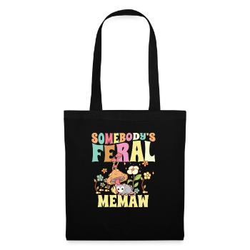 Somebody's Feral Memaw Grandma Wild Granny - Stoffbeutel - Schwarz - Vorne